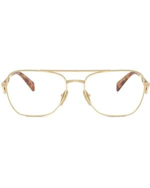 Prada Brille Mit Emailliertem Logo - Mettallic