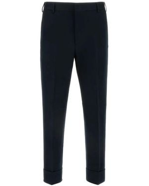 PT Torino Tapered Cotton Trousers - Blue