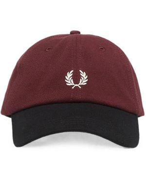 Fred Perry Colour-Block Logo Cap - Red