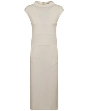 Max Mara Panelled Cap-Sleeve Dress - White