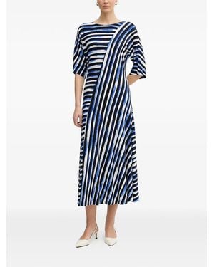 Joseph Ribkoff Striped Midi Dress - Blue