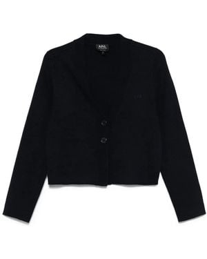 A.P.C. V-Neck Cardigan - Black