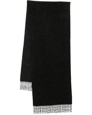 N.Peal Cashmere Large Woven Scarf - Black