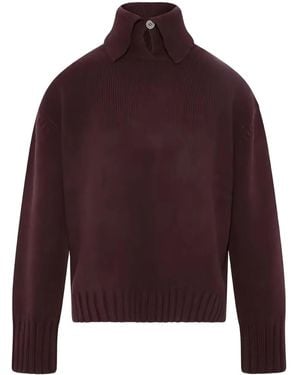 Yves Salomon Kaschmirpullover Mit Stehkragen - Rot