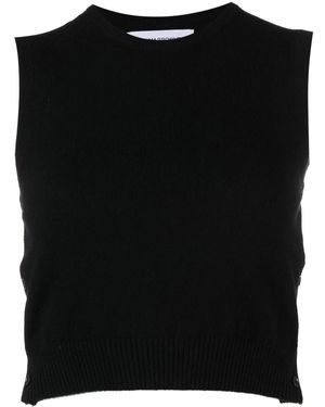 Thom Browne Top Corto Girocollo - Nero