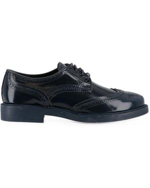 Tod's Brogue-Detail Derby Shoes - Blue