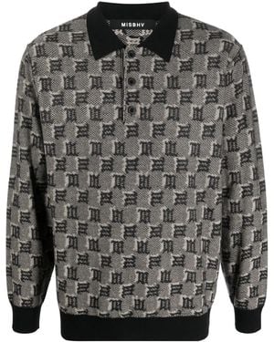 MISBHV Pullover Mit Polokragen - Grau