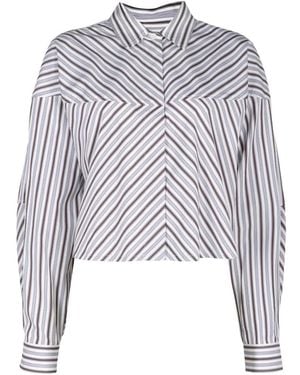 Agolde Agnes Striped Shirt - White