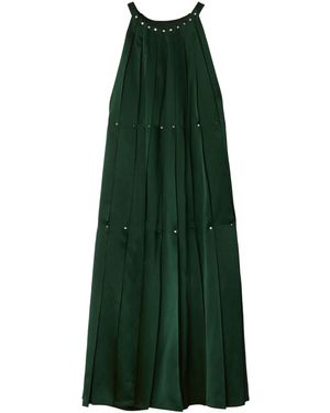 Burberry Studded Satin Dress - Green