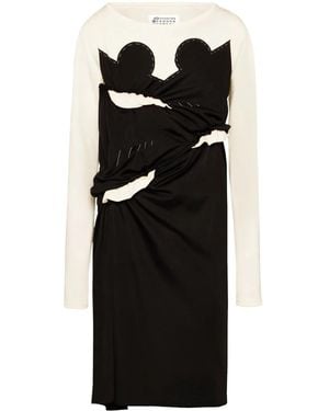 Maison Margiela Cotton Blend Midi Dress - Black