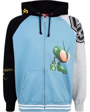 Supreme X Junya Watanabe "Comme Des Garcons" Zip-Up Hoodie - Blue