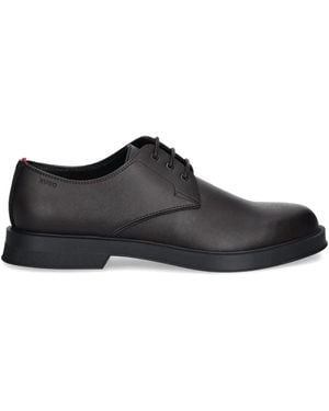 HUGO Leather Oxford Shoes - Black