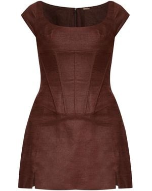 Cult Gaia Mickie Mini Dress - Brown