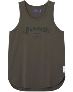 AFTERMATHS Logo-Print Tank Top - Grey