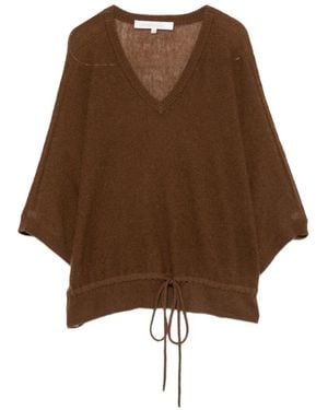 ABSOLUT CASHMERE Jannah Pullover Mit V-Ausschnitt Und Taillenkordelzug - Braun