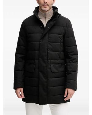 Save The Duck Quilted Hooded Jacket - Black