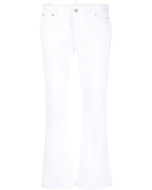 DSquared² Bootcut Cropped Trousers - White