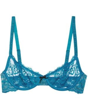 Fleur du Mal Bianca Lace Bra - Blue
