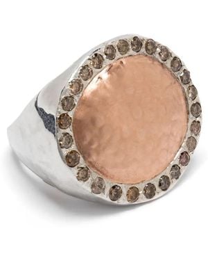 Rosa Maria Siegelring Aus Sterlingsilber Mit Diamant - Pink