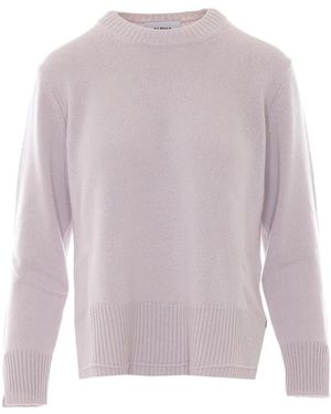 Alpha Studio Maglione Con Rifinitura A Coste - Viola