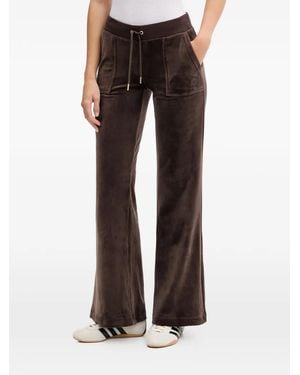 Juicy Couture Patch-Pockets Logo-Embroidered Track Pants - Black