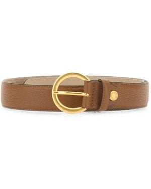 Gianni Chiarini Cinturón De Piel Con Logo Grabado - Blanco