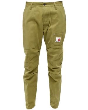 DSquared² Logo-Patch Paneled Pants - Green