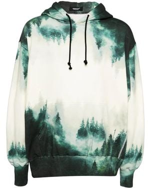 Undercover Graphic Print Hoodie - Green