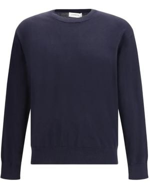 Laneus Embroidered-Logo Jumper - Blue