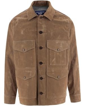 Junya Watanabe Chaqueta con bolsillo en el pecho - Marrón