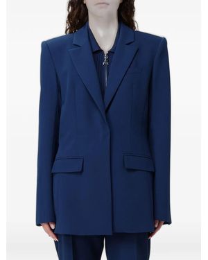 Patrizia Pepe Single-Breasted Slim-Fit Blazer - Blue