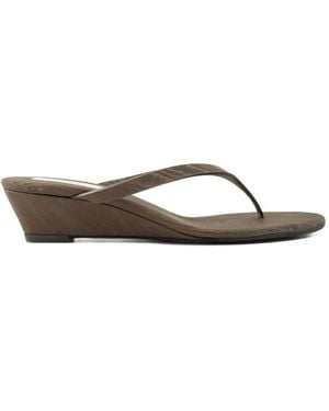 Christopher Esber Scala Thong-Strap Wedge Sandals - Brown