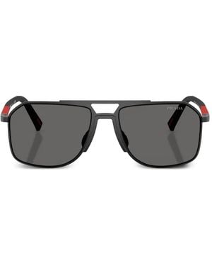 Prada Linea Rossa Square-Frame Sunglasses - Grey