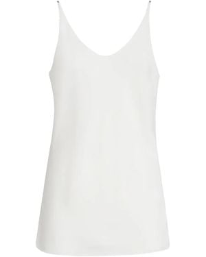 Brunello Cucinelli Top Aus Seide - Weiß