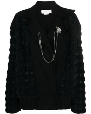 Genny Jersey con detalle de broche - Negro