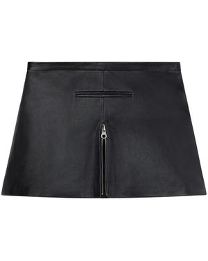 Courreges Minigonna Con Zip - Nero