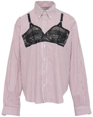 VAQUERA Trompe L'Oeil Blouse Met Knopen - Roze