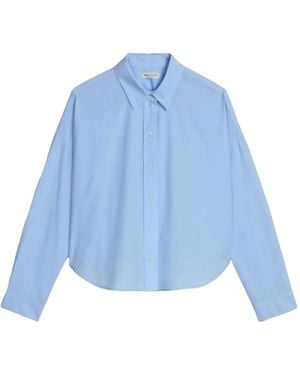 Marc O' Polo Long Sleeve Woven Top - Blue