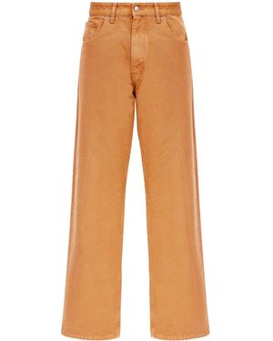 MM6 by Maison Martin Margiela Jeans Con Effetto Vissuto - Marrone