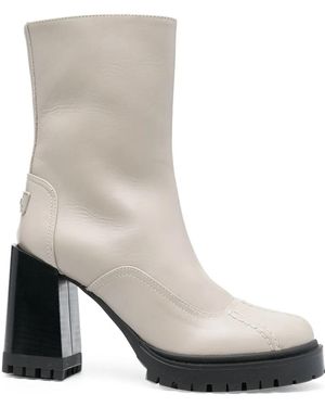 Furla Climb Leather Ankle Boots - Grey