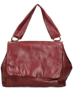 A.s.98 Flap Leather Shoulder Bag - Red