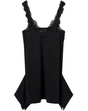 Stella McCartney Lace Trim Jersey Dress - Black
