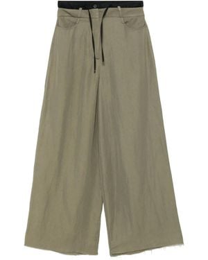 Masnada Broek Met Dubbele Tailleband - Groen