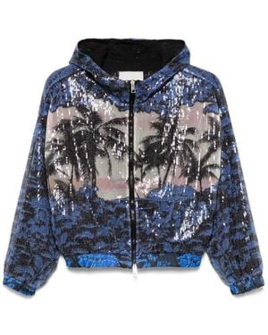 ERMANNO FIRENZE Chaqueta con motivo de paisaje - Azul