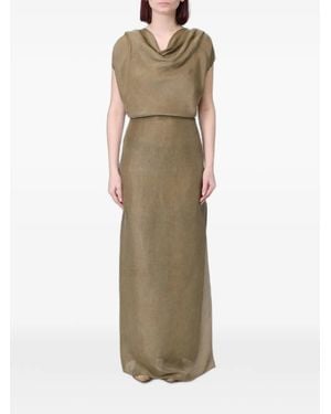 Ter Et Bantine Cowl-Neck Silk Maxi Dress - Natural