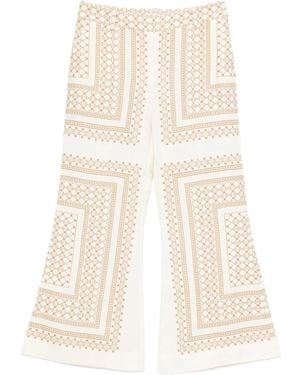 Zimmermann Pantaloni Svasati Con Stampa Geometrica - Neutro