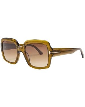 Tom Ford Kaya Zonnebril Met Vierkant Montuur - Naturel