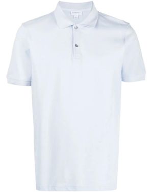 Sunspel Short-Sleeve Cotton Polo Shirt - White