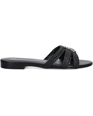 Patrizia Pepe Sandali Slides Intrecciati - Nero