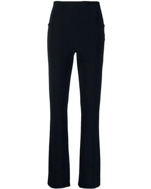 Norma Kamali High-Rise Flared Trousers - Blue